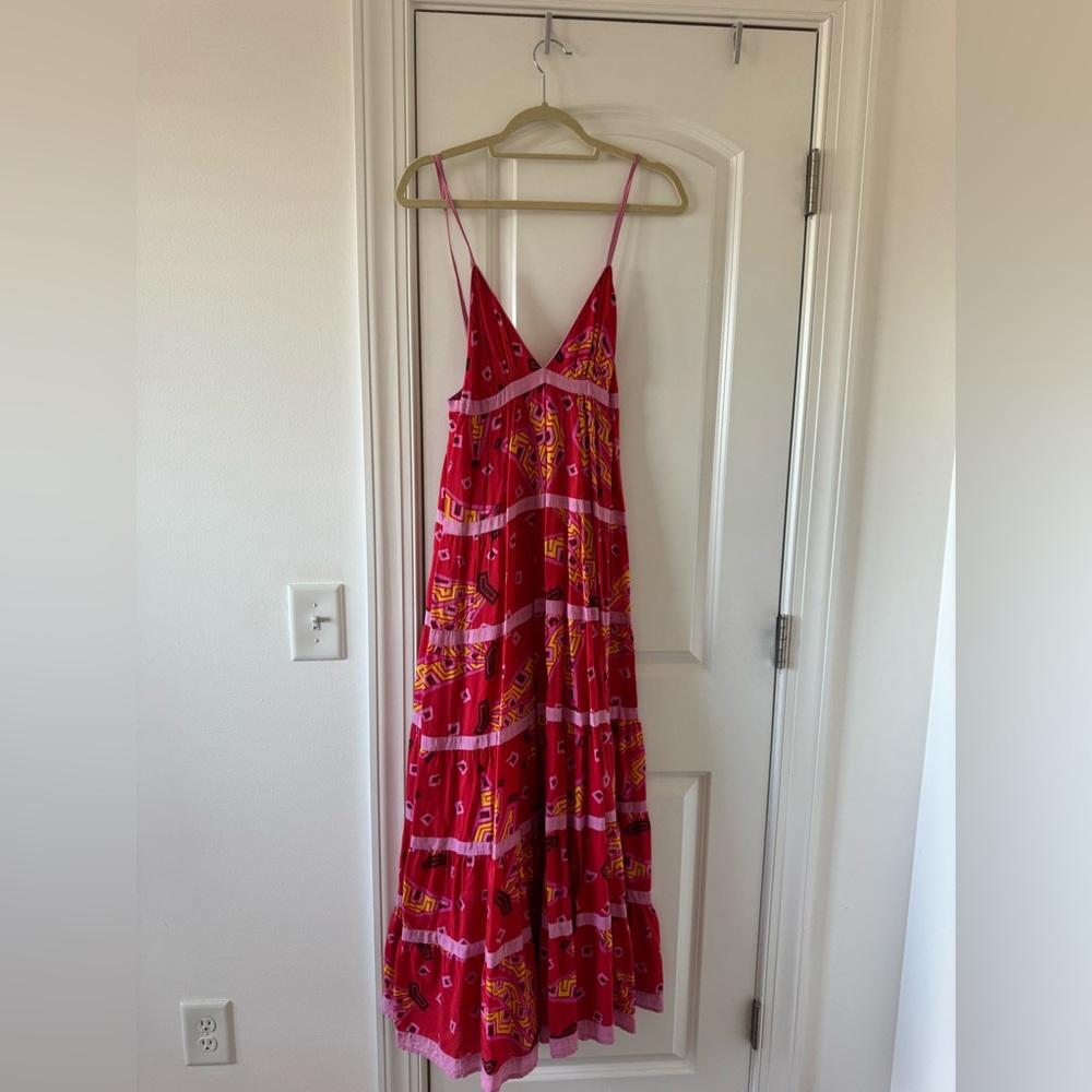 FARM Rio Red and Yellow Maxi Dress